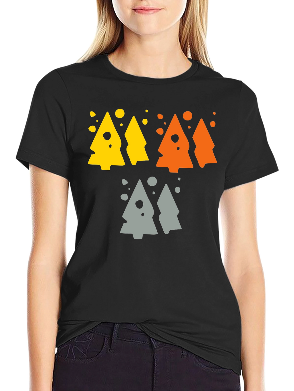 Funky Geometric Tree Graphic Tee