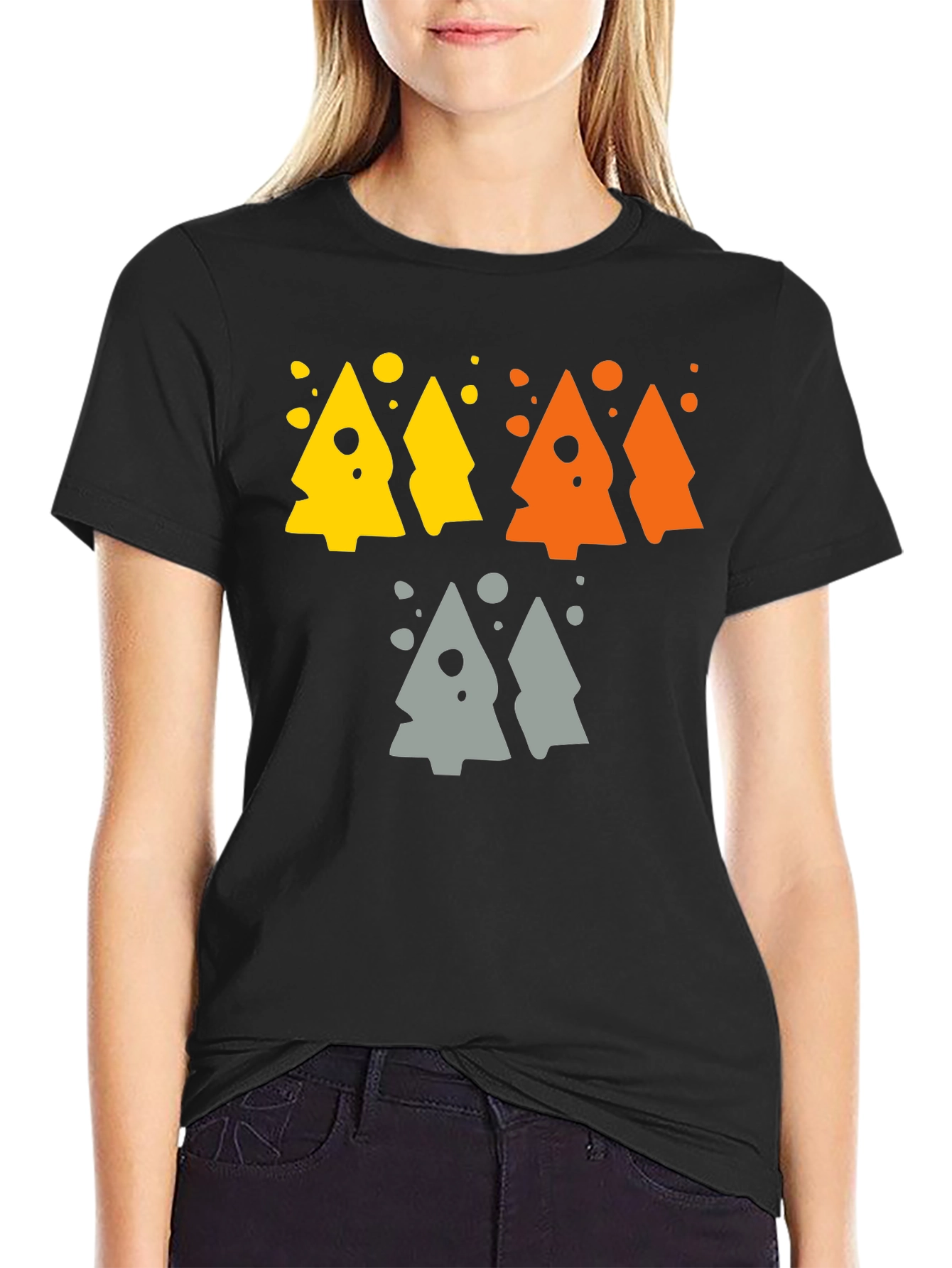Funky Geometric Tree Graphic Tee