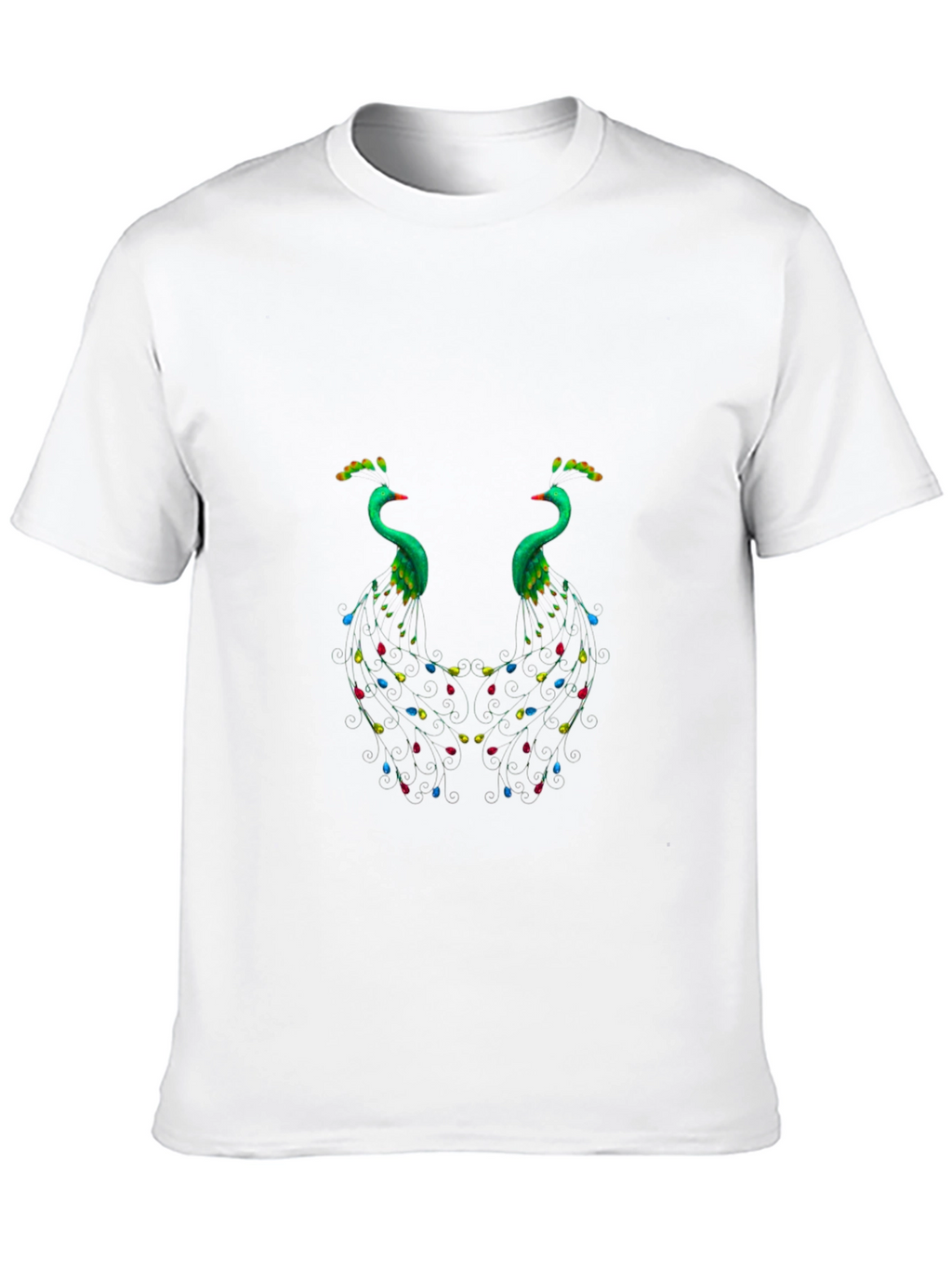 Peacock Graphic Black T-Shirt
