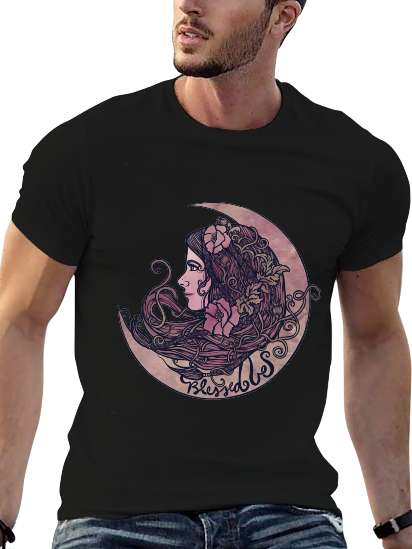 Blessed Moon Graphic T-Shirt - Stylish & Unique Design