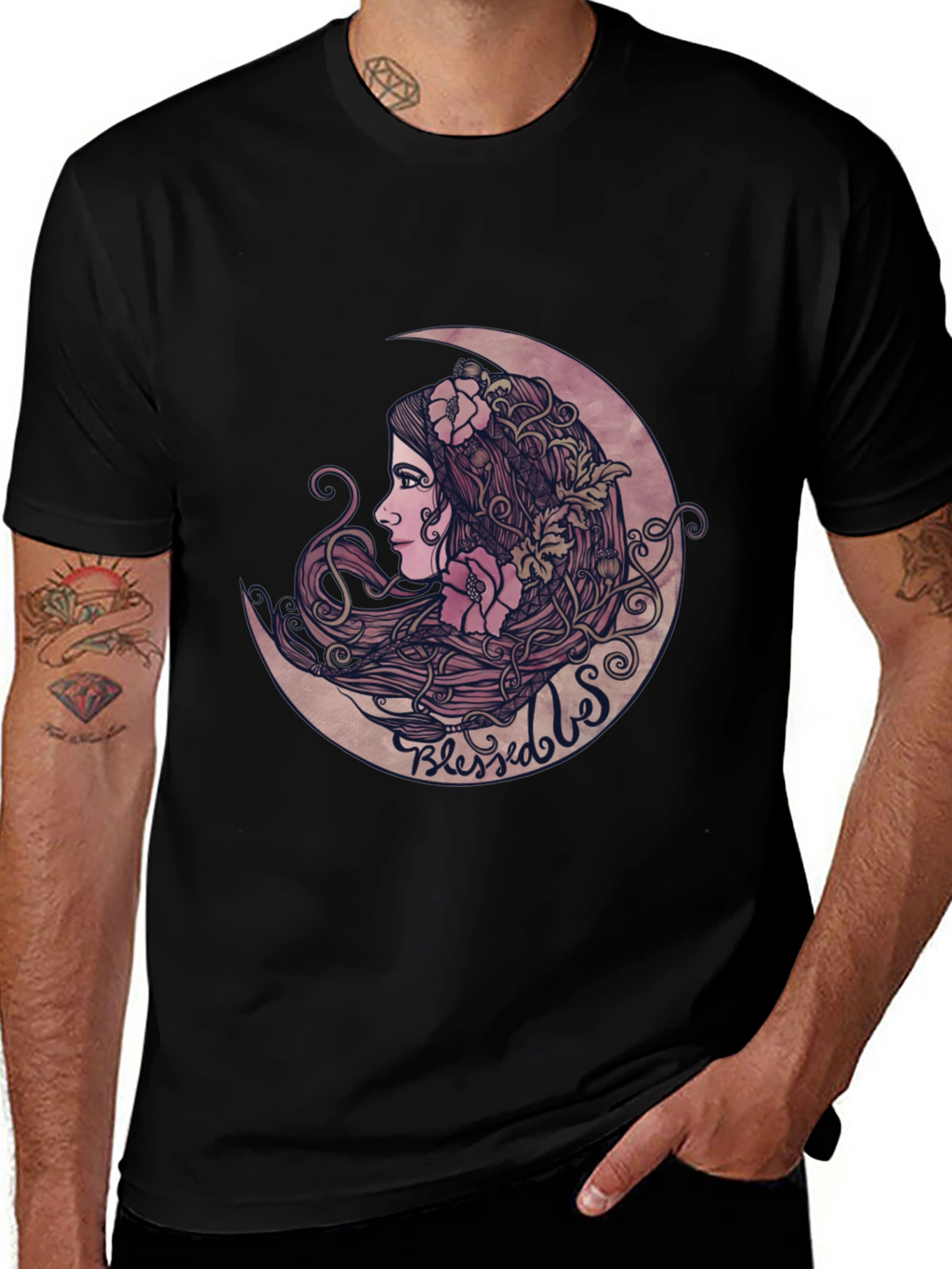 Blessed Moon Graphic T-Shirt - Stylish & Unique Design
