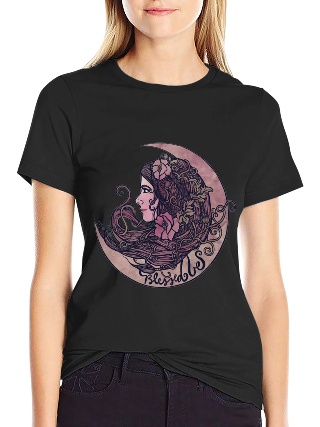 Blessed Moon Graphic T-Shirt - Stylish & Unique Design
