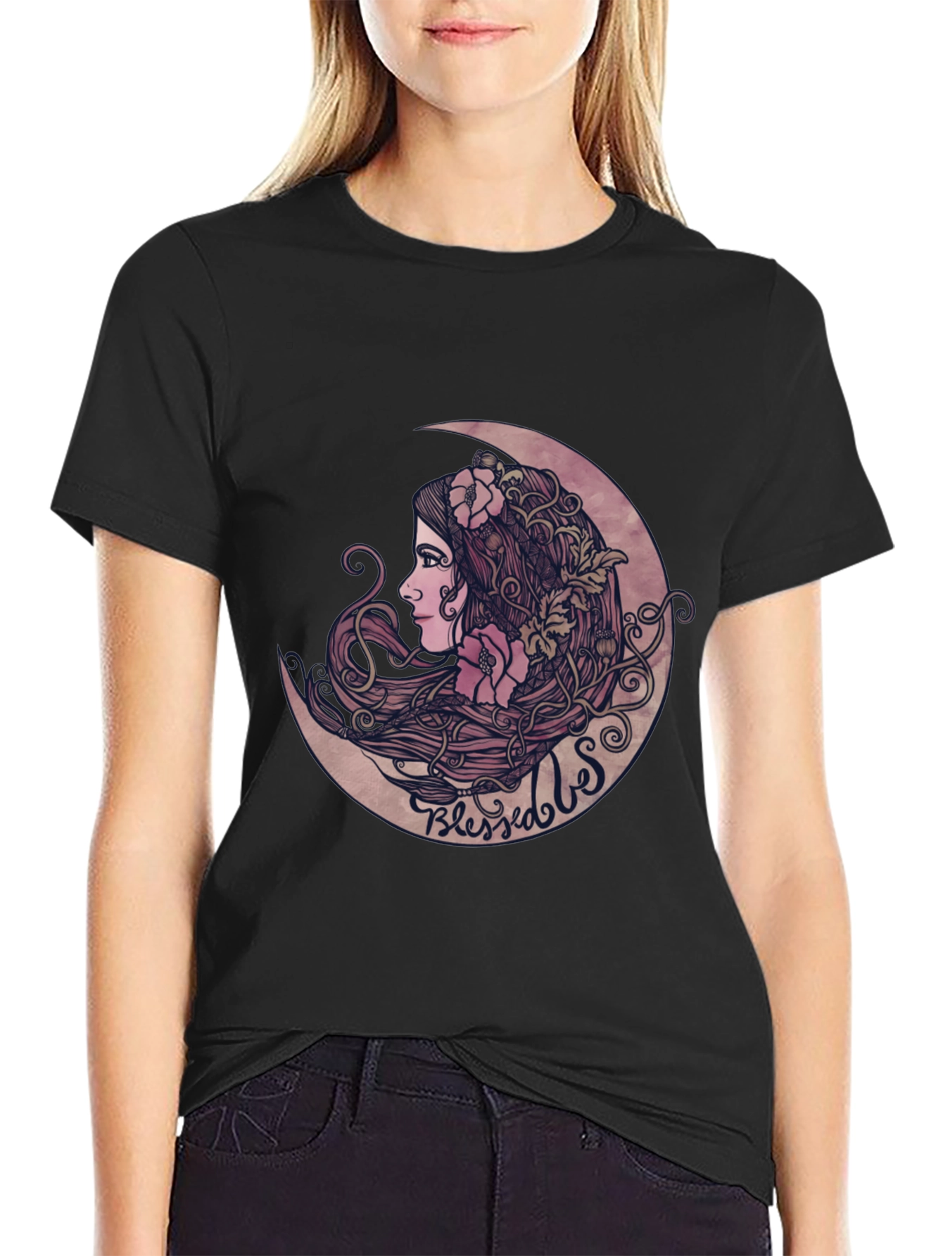 Blessed Moon Graphic T-Shirt - Stylish & Unique Design