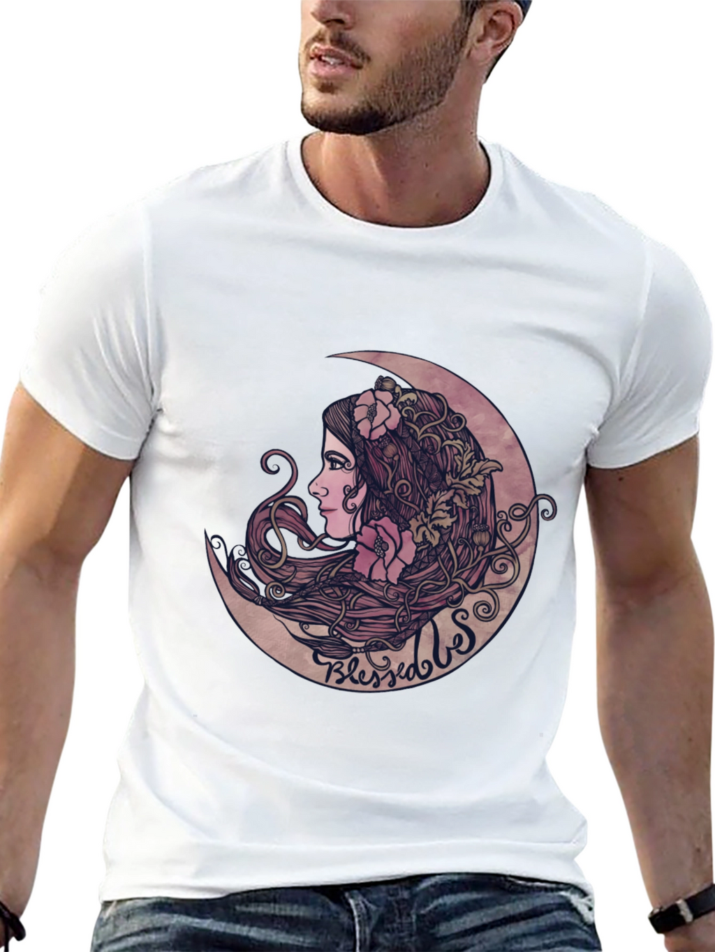 Blessed Moon Graphic T-Shirt - Stylish & Unique Design