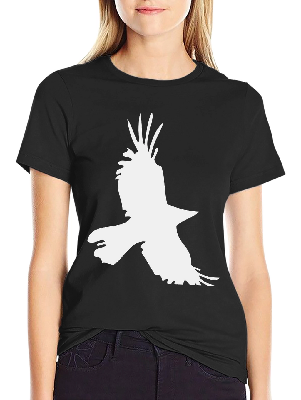 Raven Silhouette Black T-Shirt - Bold Graphic Tee