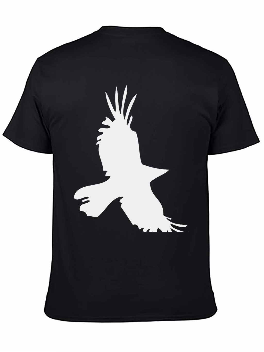 Raven Silhouette Black T-Shirt - Bold Graphic Tee