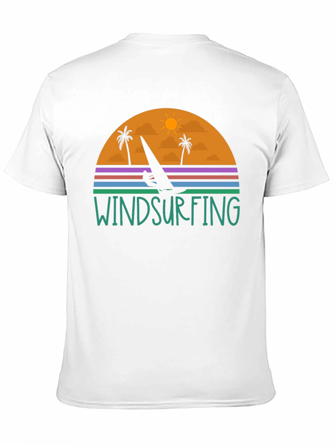 Windsurfing Sunset Graphic Tee - Black