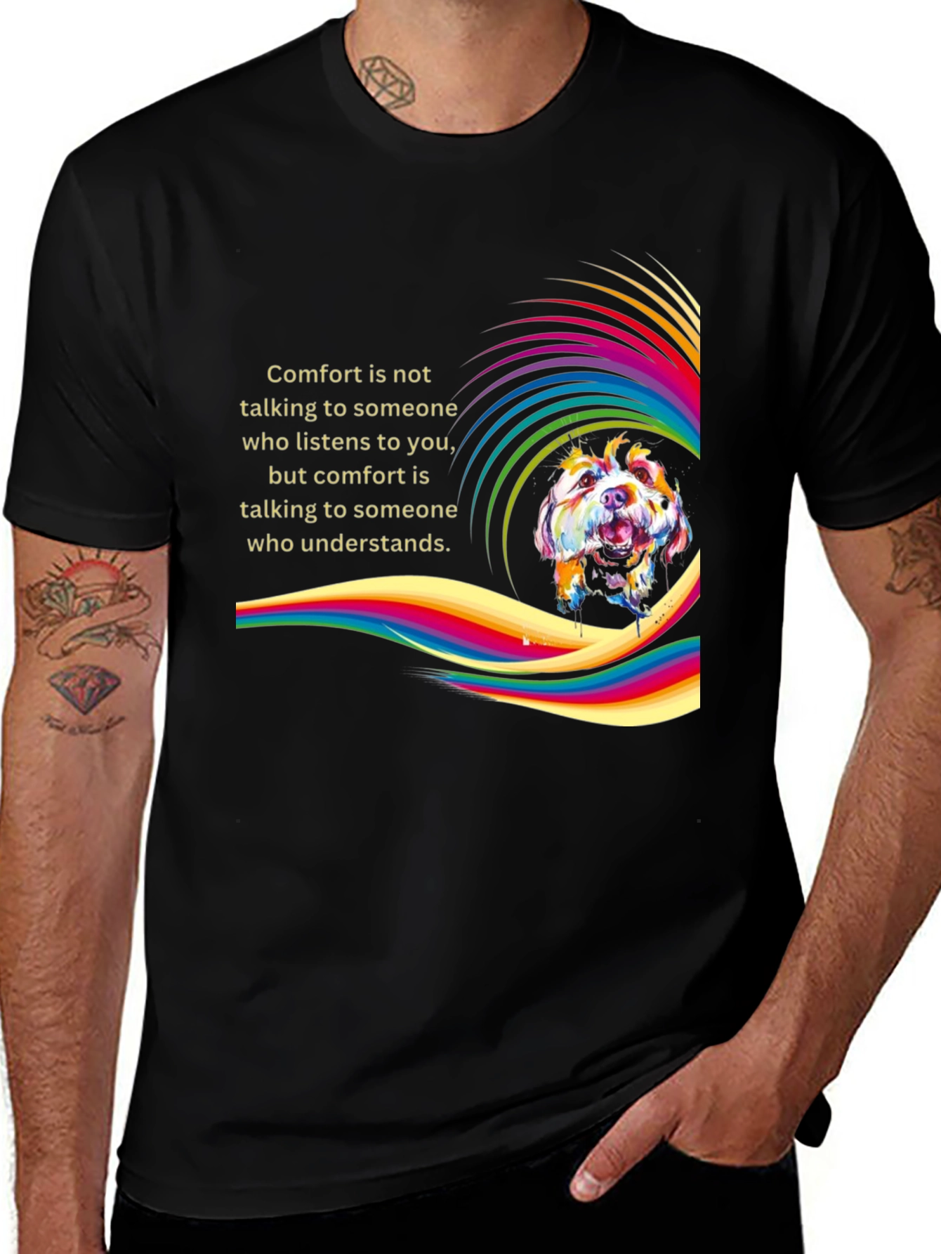 Comfort Dog T-Shirt - Stylish Graphic Tee for Pet Lovers