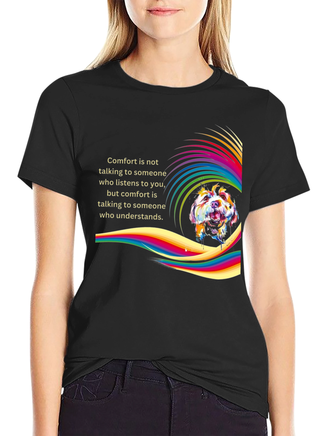 Comfort Dog T-Shirt - Stylish Graphic Tee for Pet Lovers