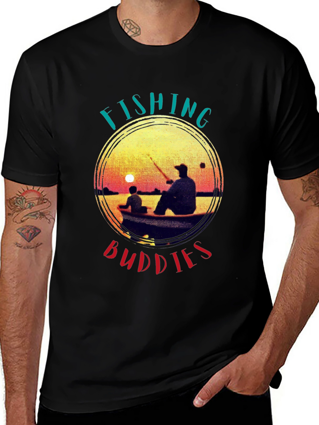 Fishing Buddies Graphic Tee - Father & Son