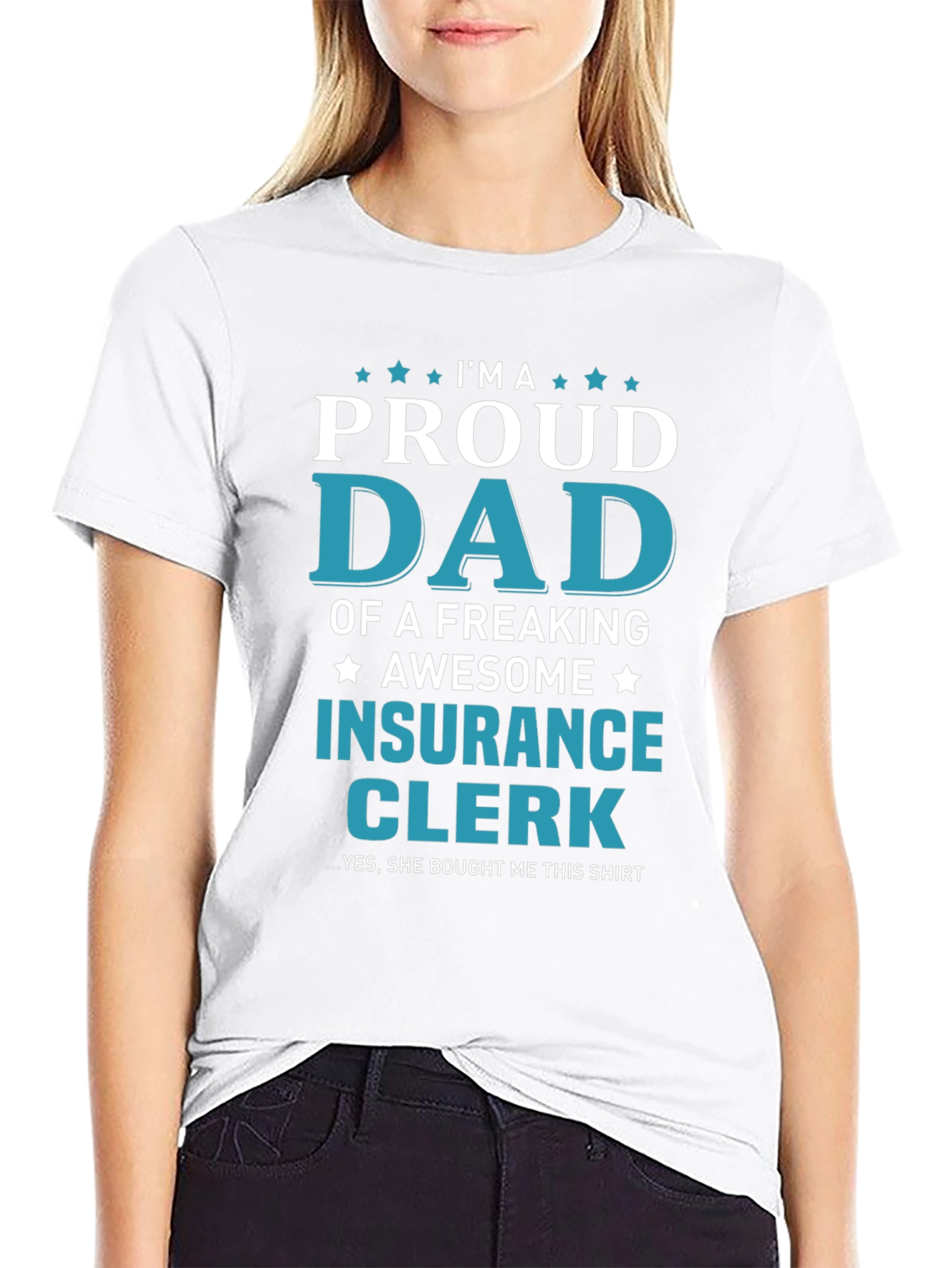 Proud Dad Insurance Clerk Graphic Tee