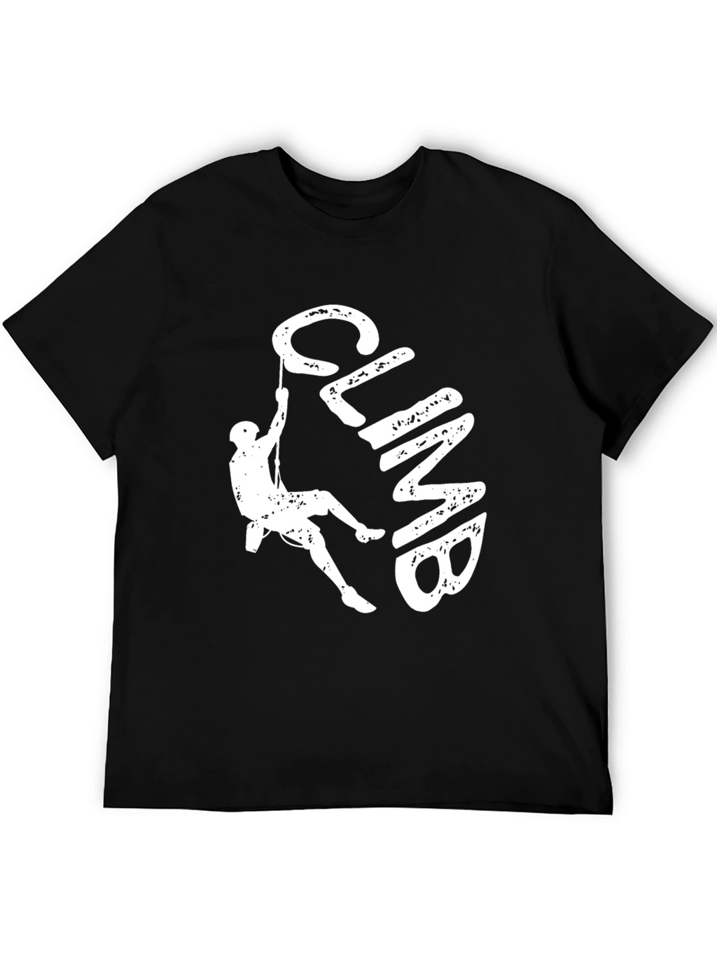 Climb Graphic Print Black T-Shirt