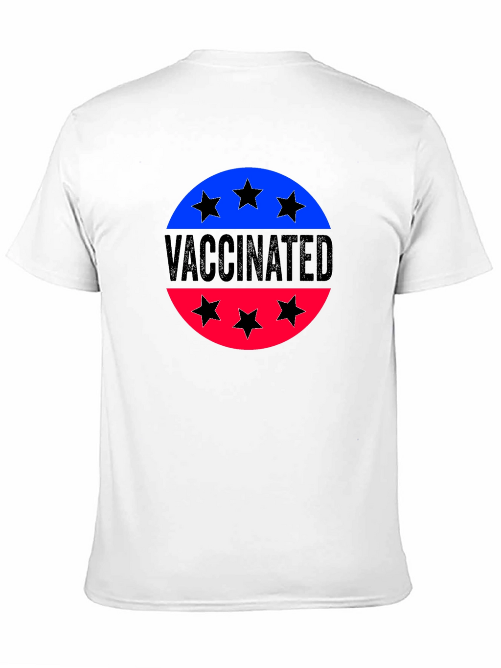Vaccinated Patriotic Tee - Black Cotton Shirt