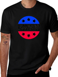 Vaccinated Patriotic Tee - Black Cotton Shirt