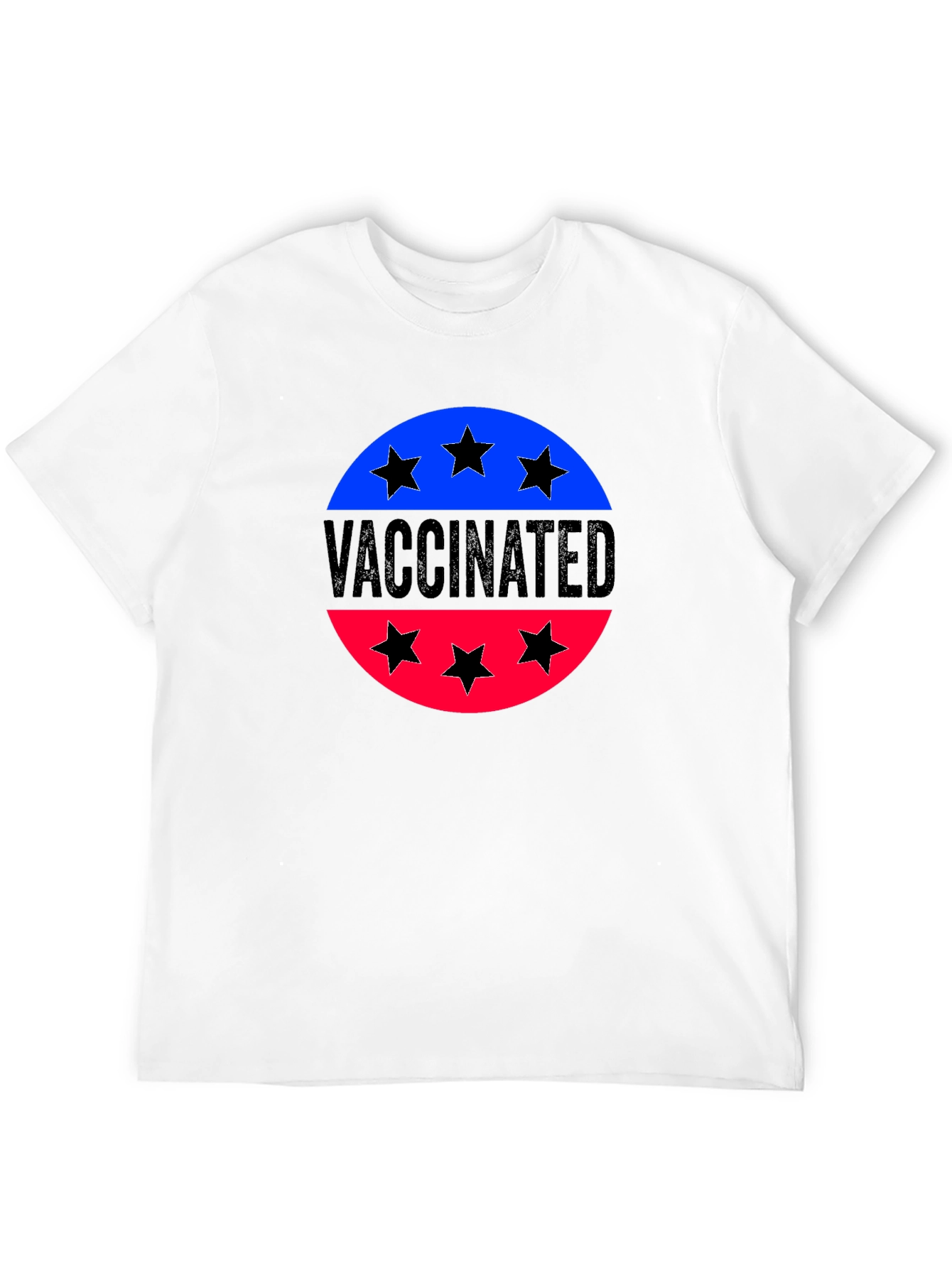 Vaccinated Patriotic Tee - Black Cotton Shirt