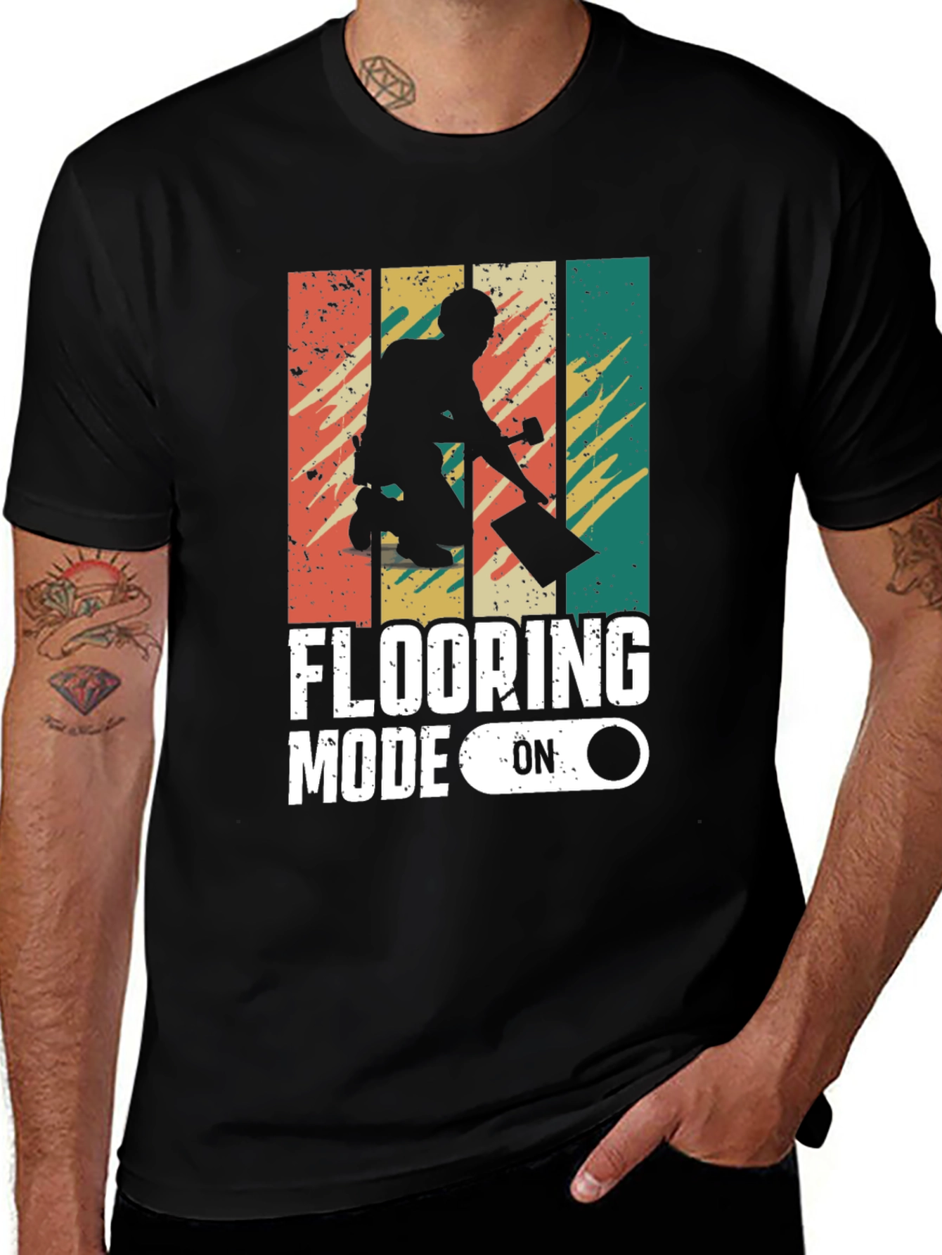 Flooring Mode On Retro Graphic Tee