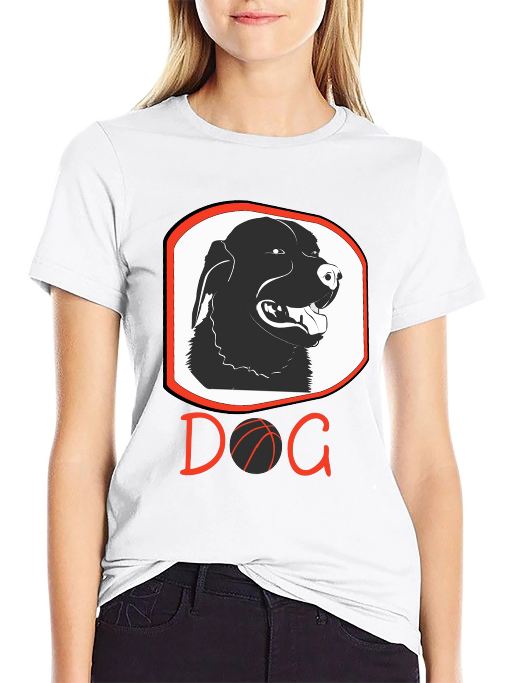 Dog Basketball Graphic T-Shirt