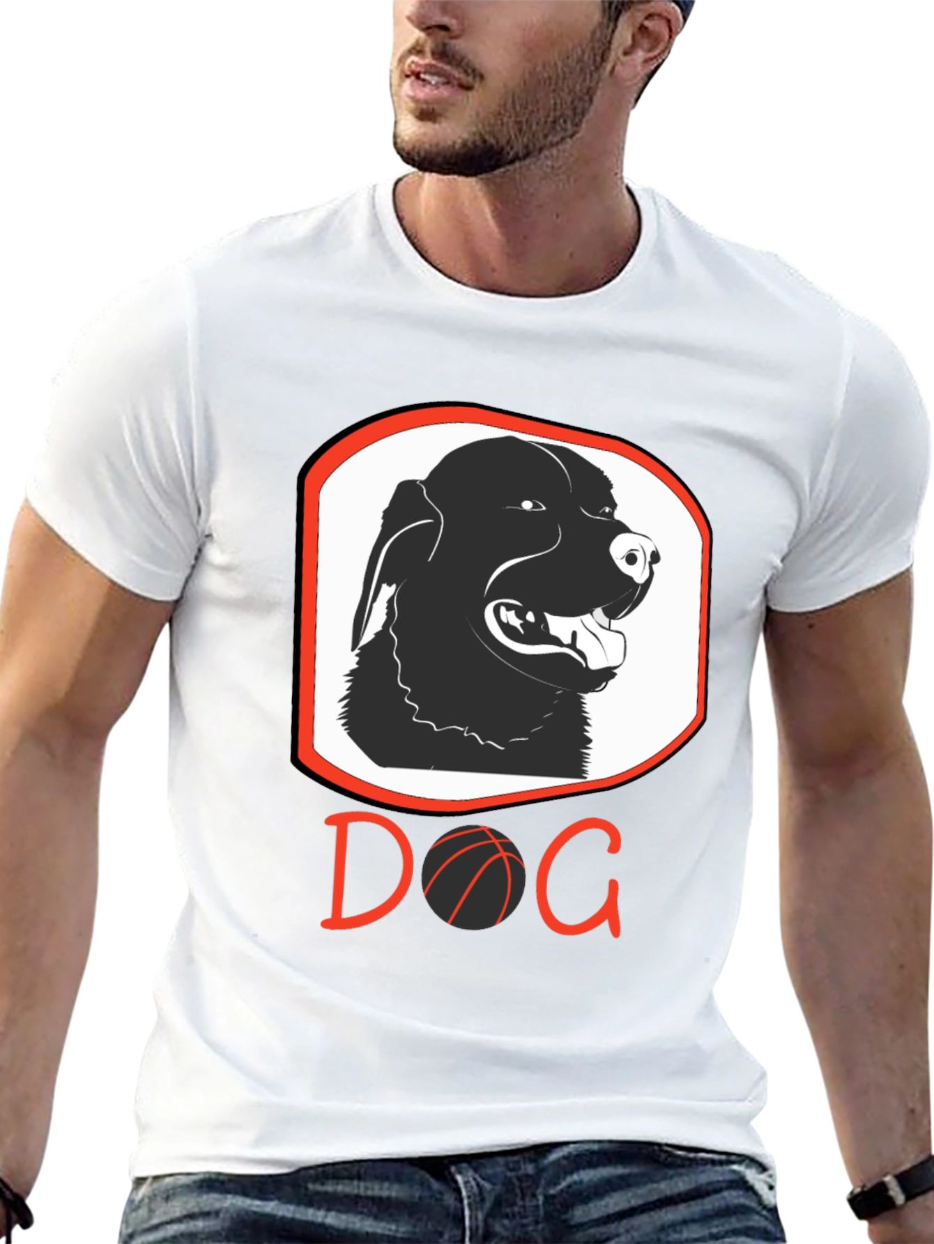 Dog Basketball Graphic T-Shirt