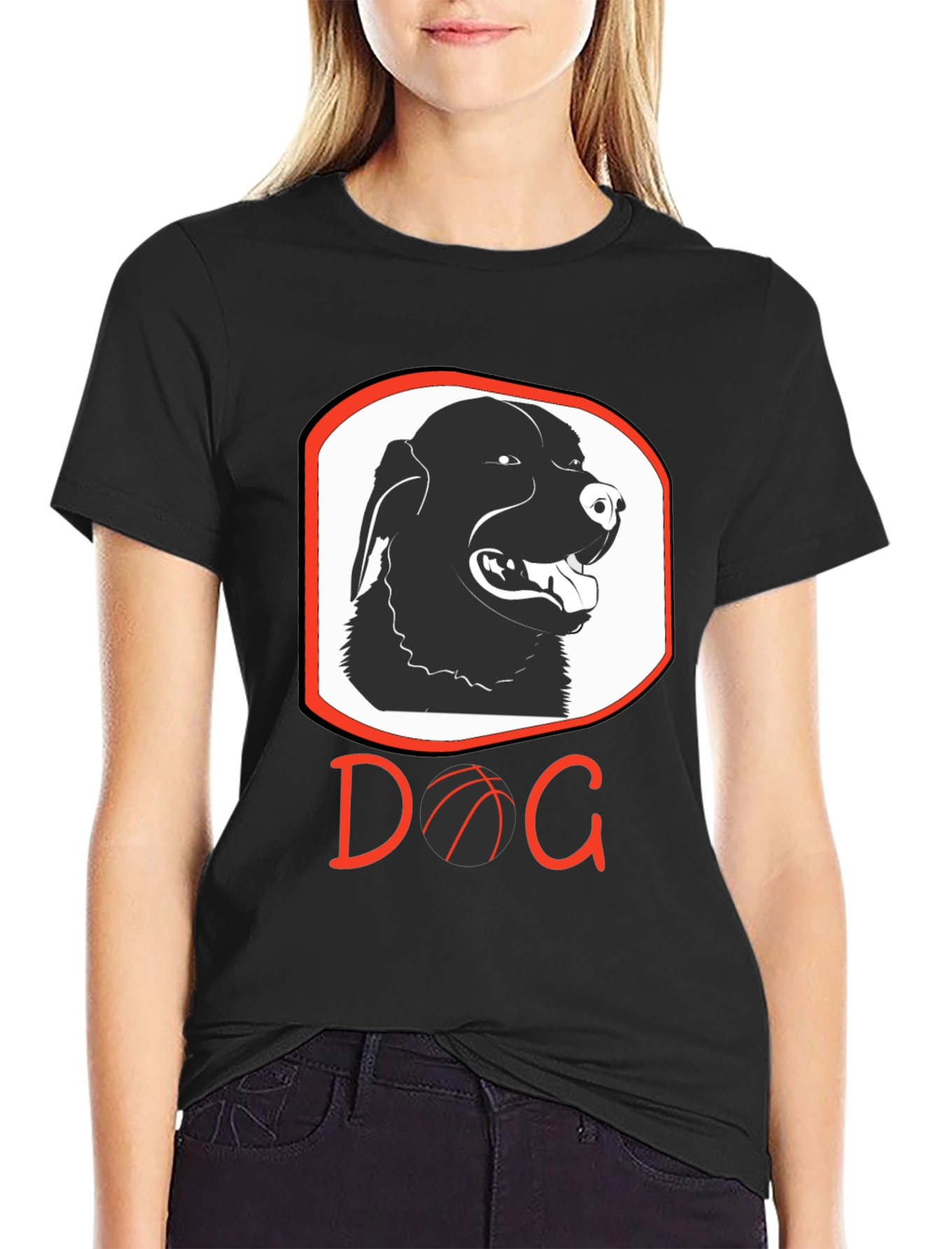 Dog Basketball Graphic T-Shirt