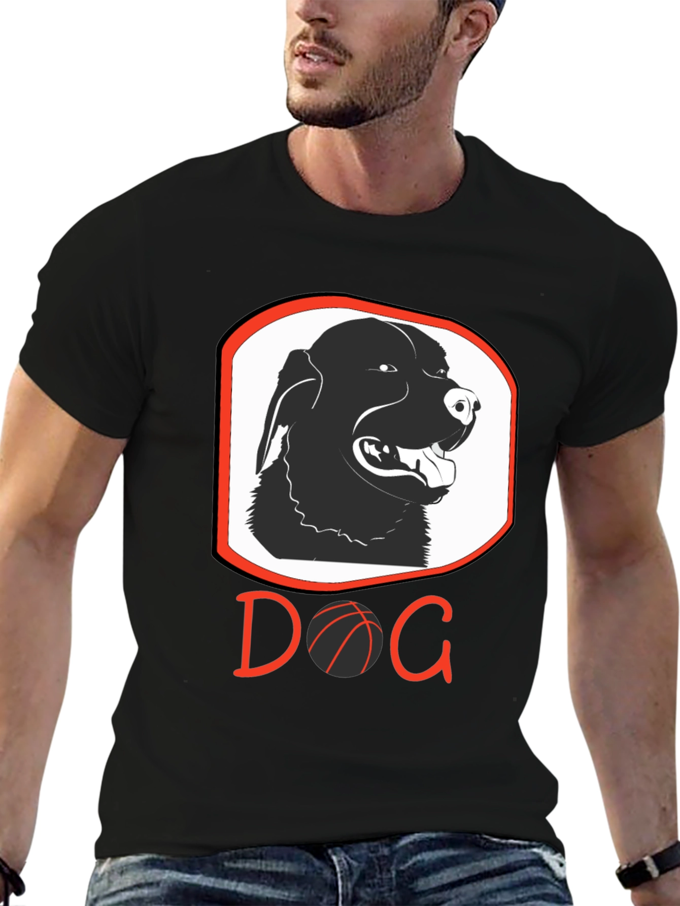 Dog Basketball Graphic T-Shirt