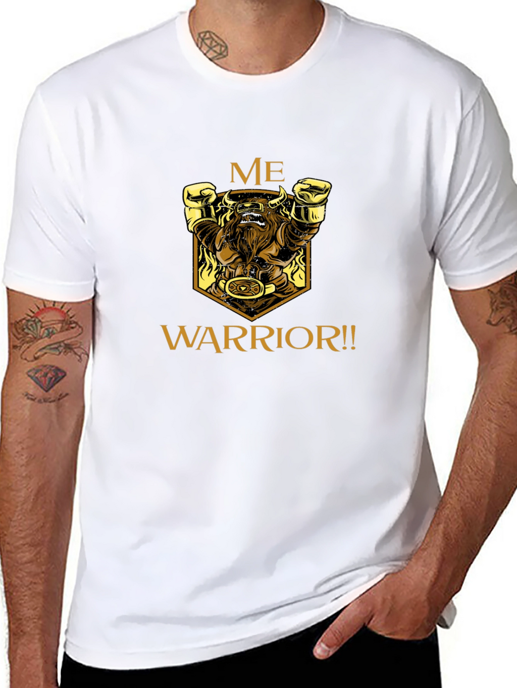 Me Warrior Graphic Black T-Shirt