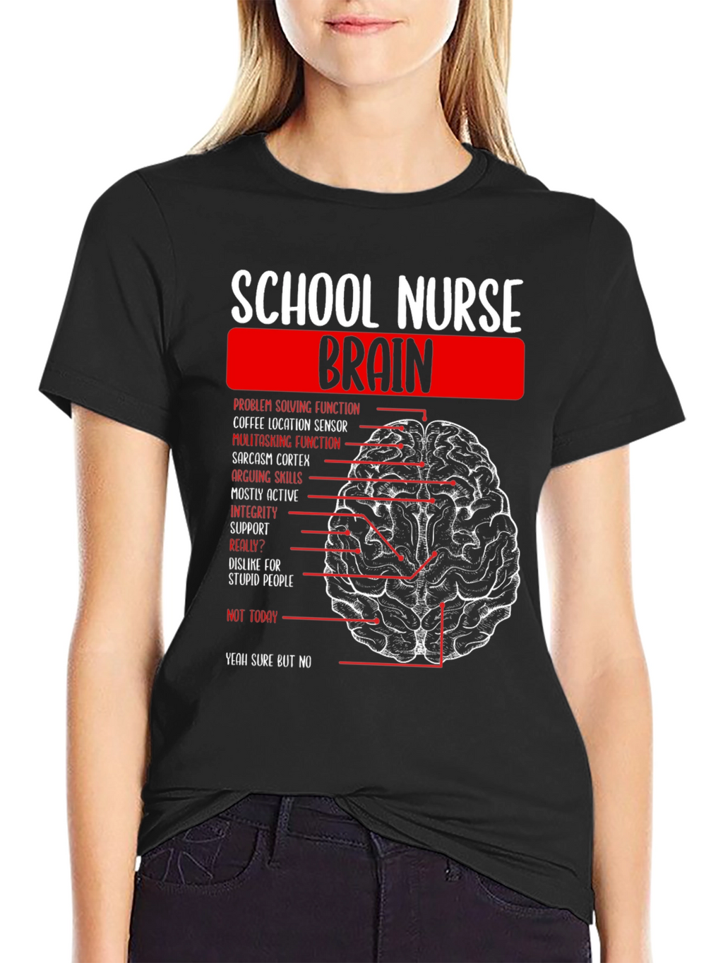 School Nurse Brain Anatomy T-Shirt