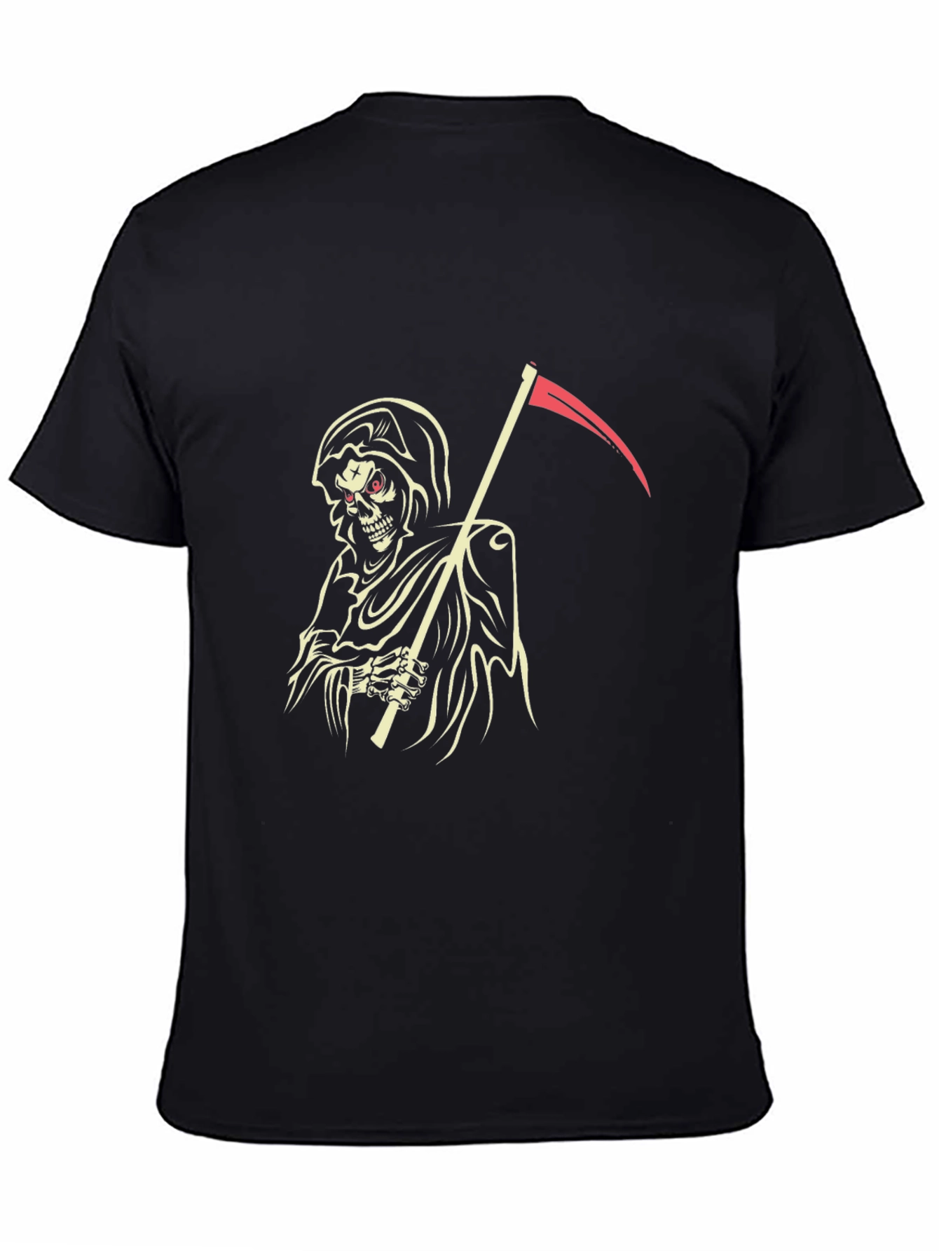 Grim Reaper Graphic Tee - Black Cotton T-Shirt