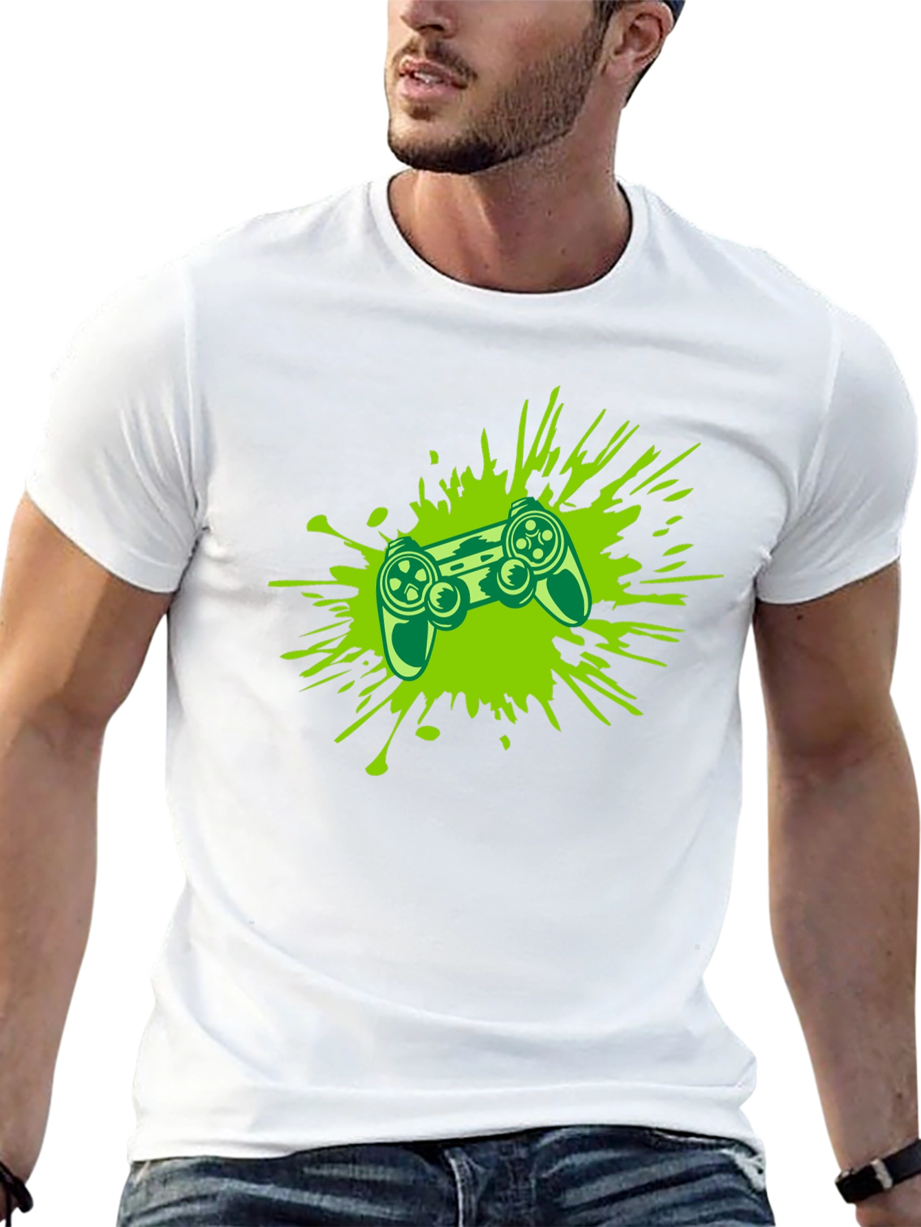 Gaming Controller Splash Tee - Black