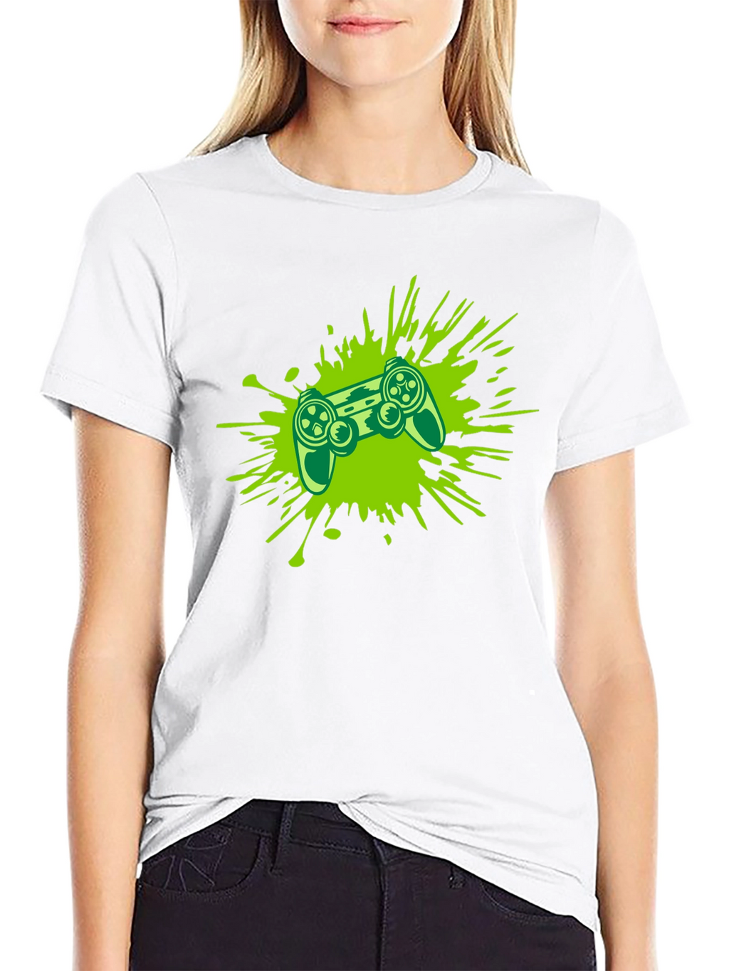 Gaming Controller Splash Tee - Black