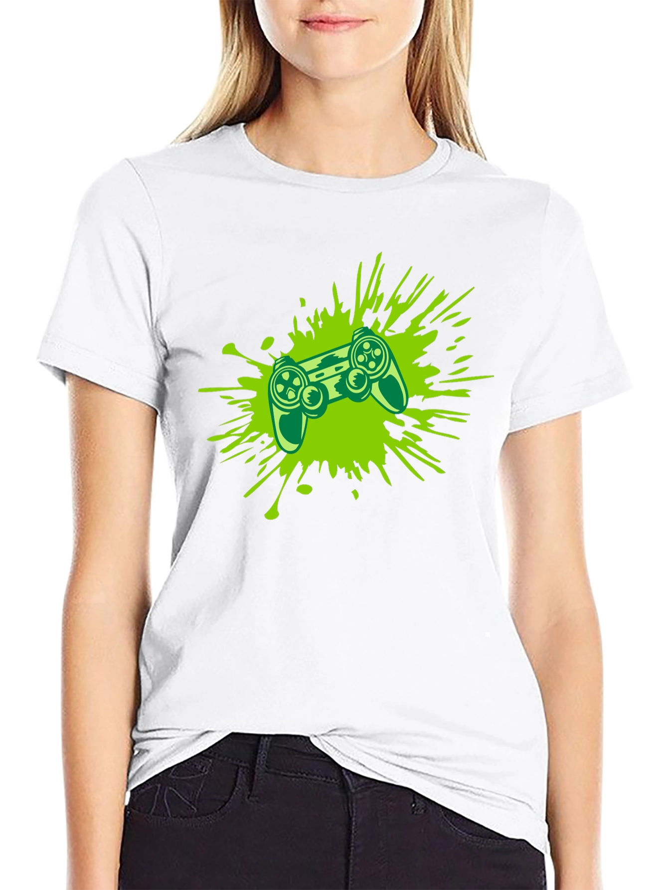 Gaming Controller Splash Tee - Black