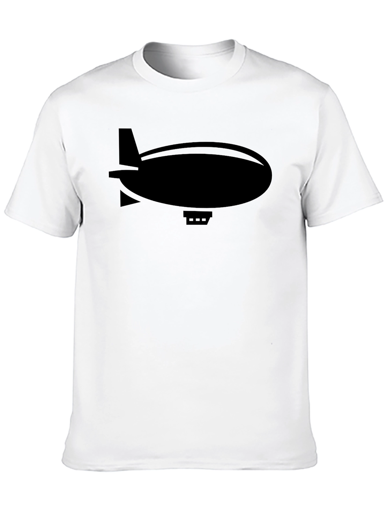 Airship Graphic Tee - Black Cotton T-Shirt