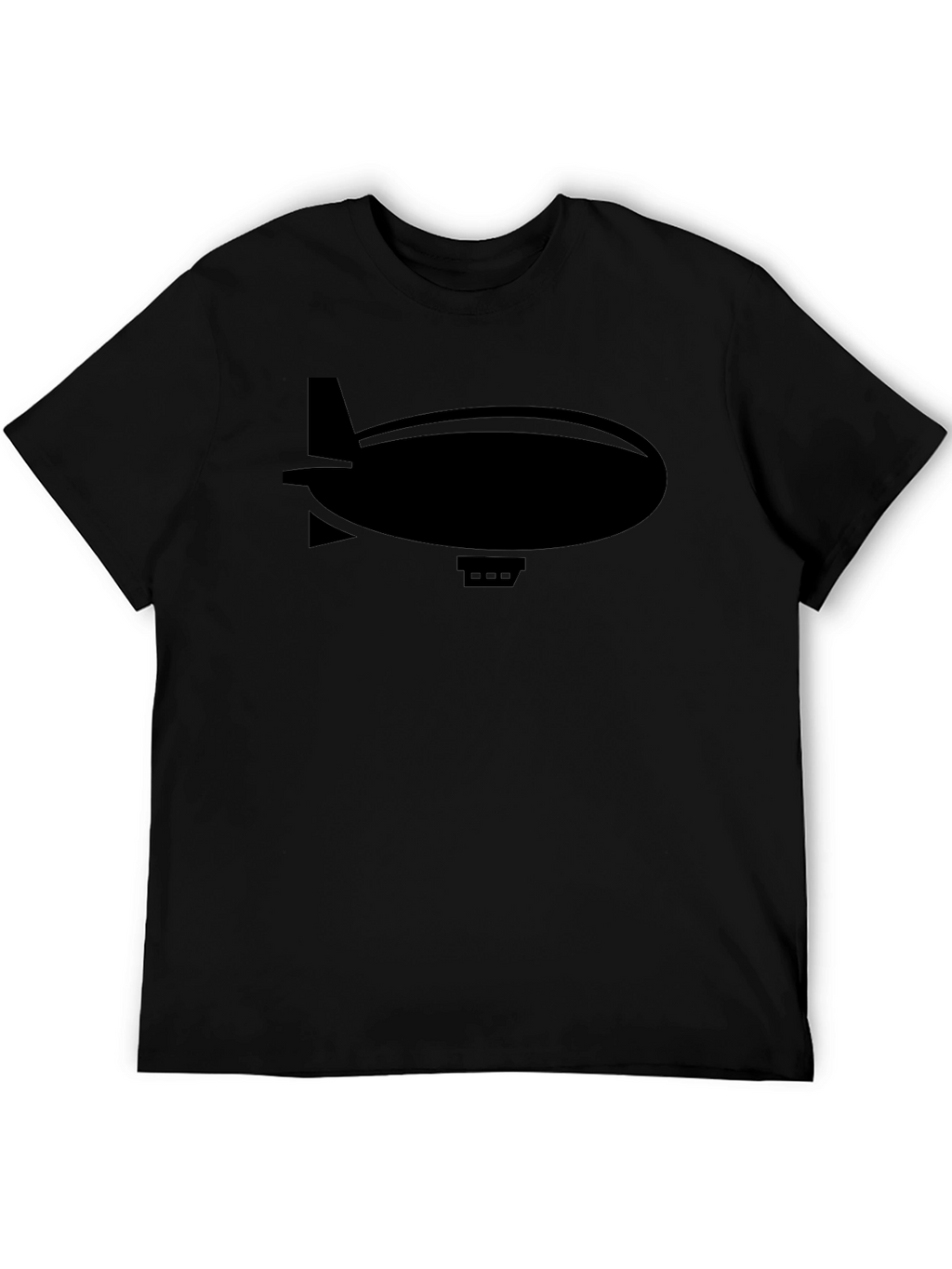 Airship Graphic Tee - Black Cotton T-Shirt