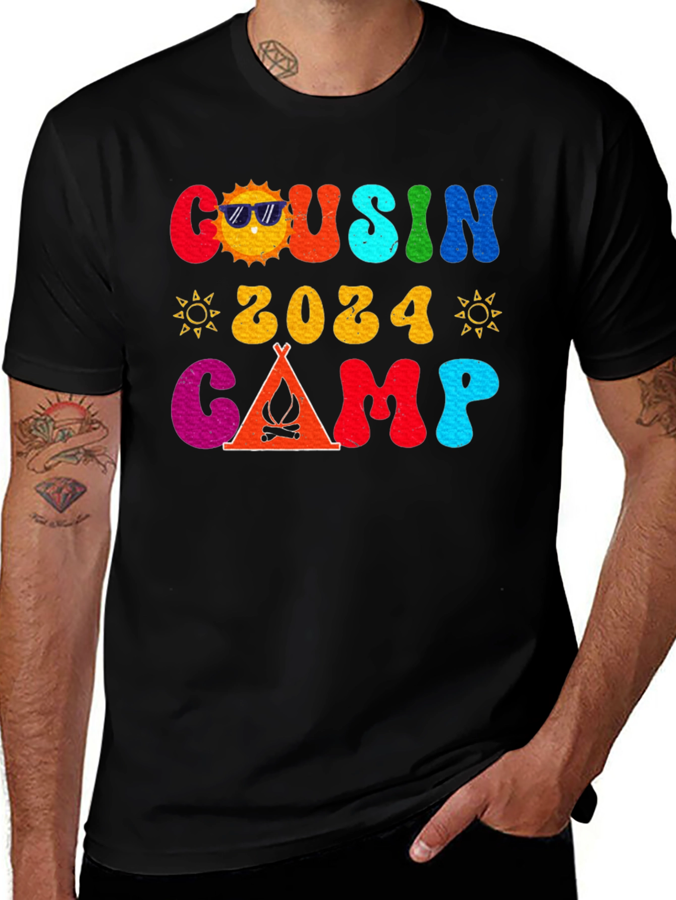 Cousin Camp 2024 Retro Graphic T-Shirt