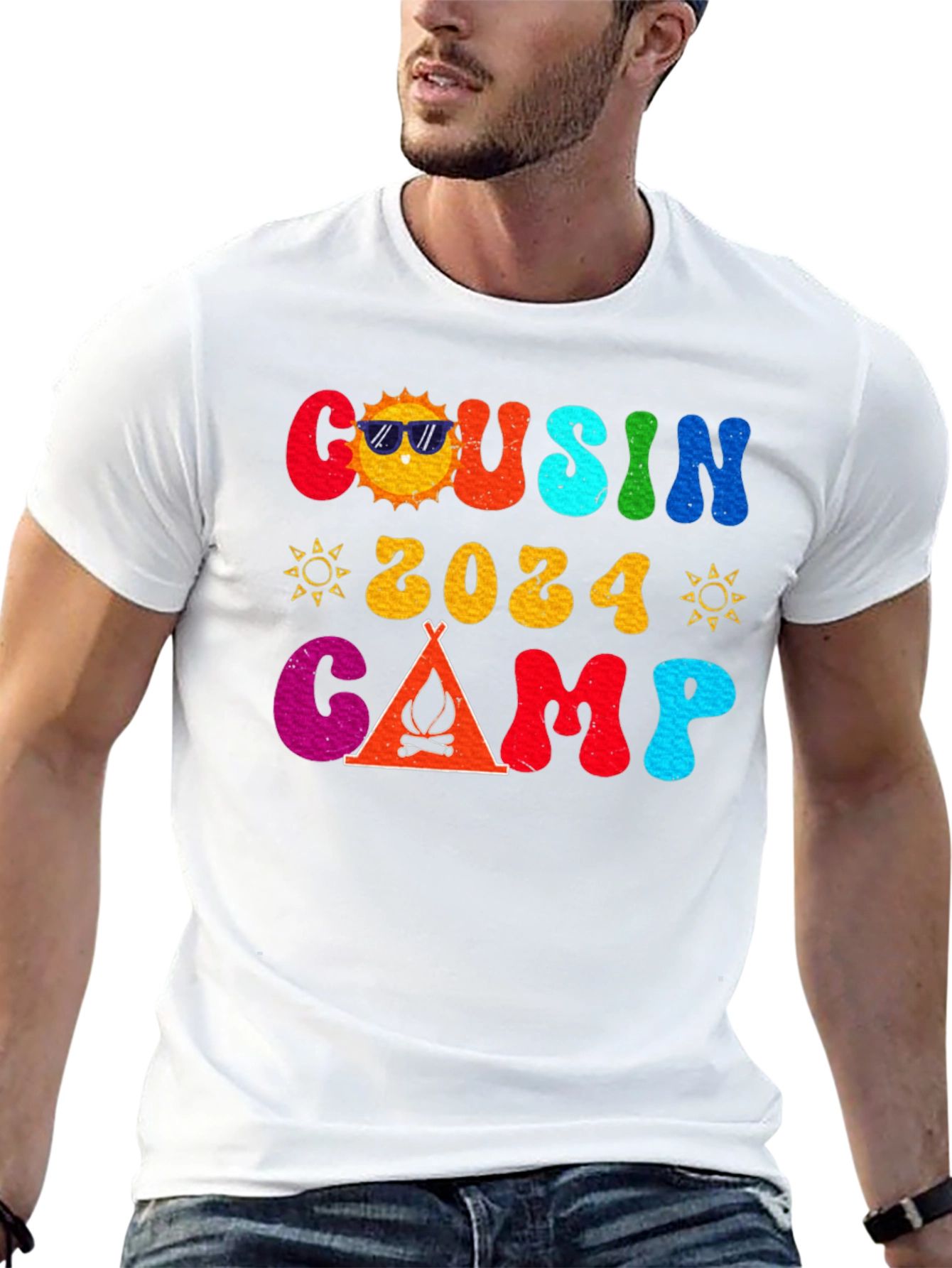 Cousin Camp 2024 Retro Graphic T-Shirt