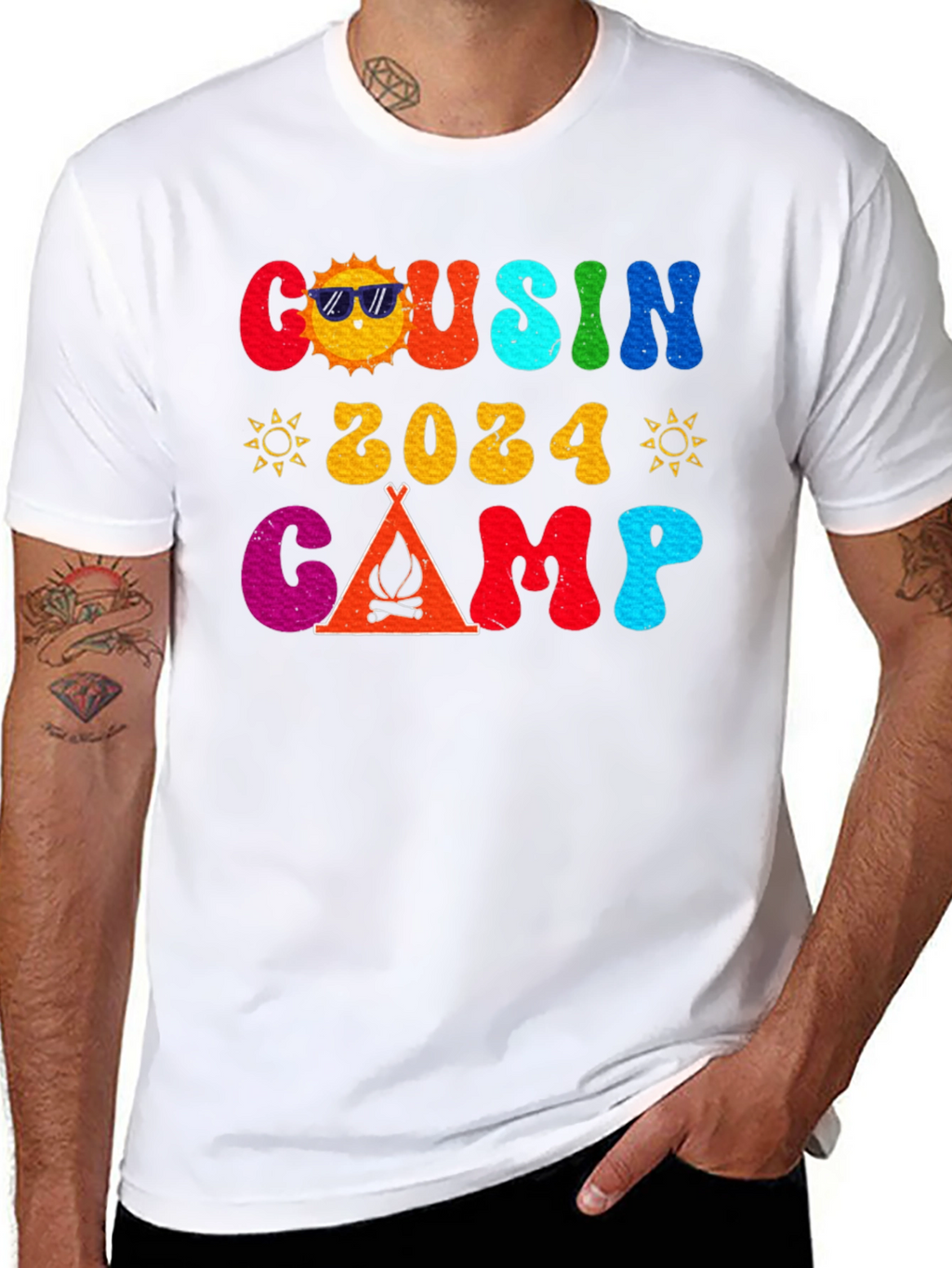 Cousin Camp 2024 Retro Graphic T-Shirt