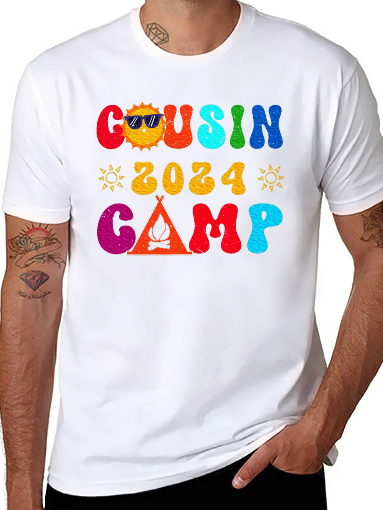 Cousin Camp 2024 Retro Graphic T-Shirt