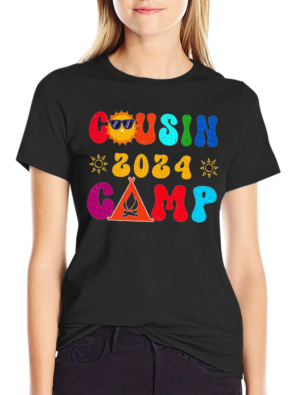 Cousin Camp 2024 Retro Graphic T-Shirt