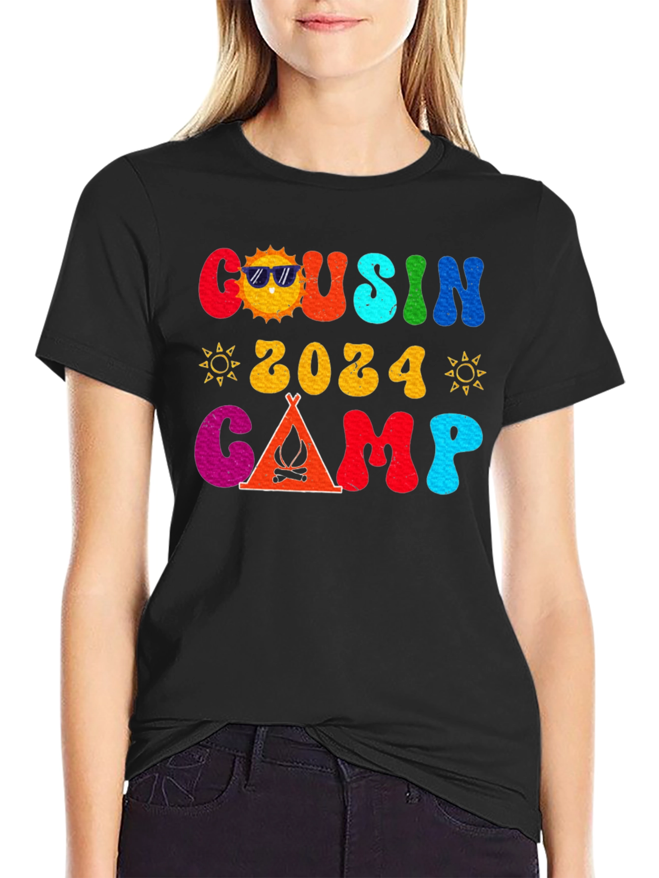 Cousin Camp 2024 Retro Graphic T-Shirt