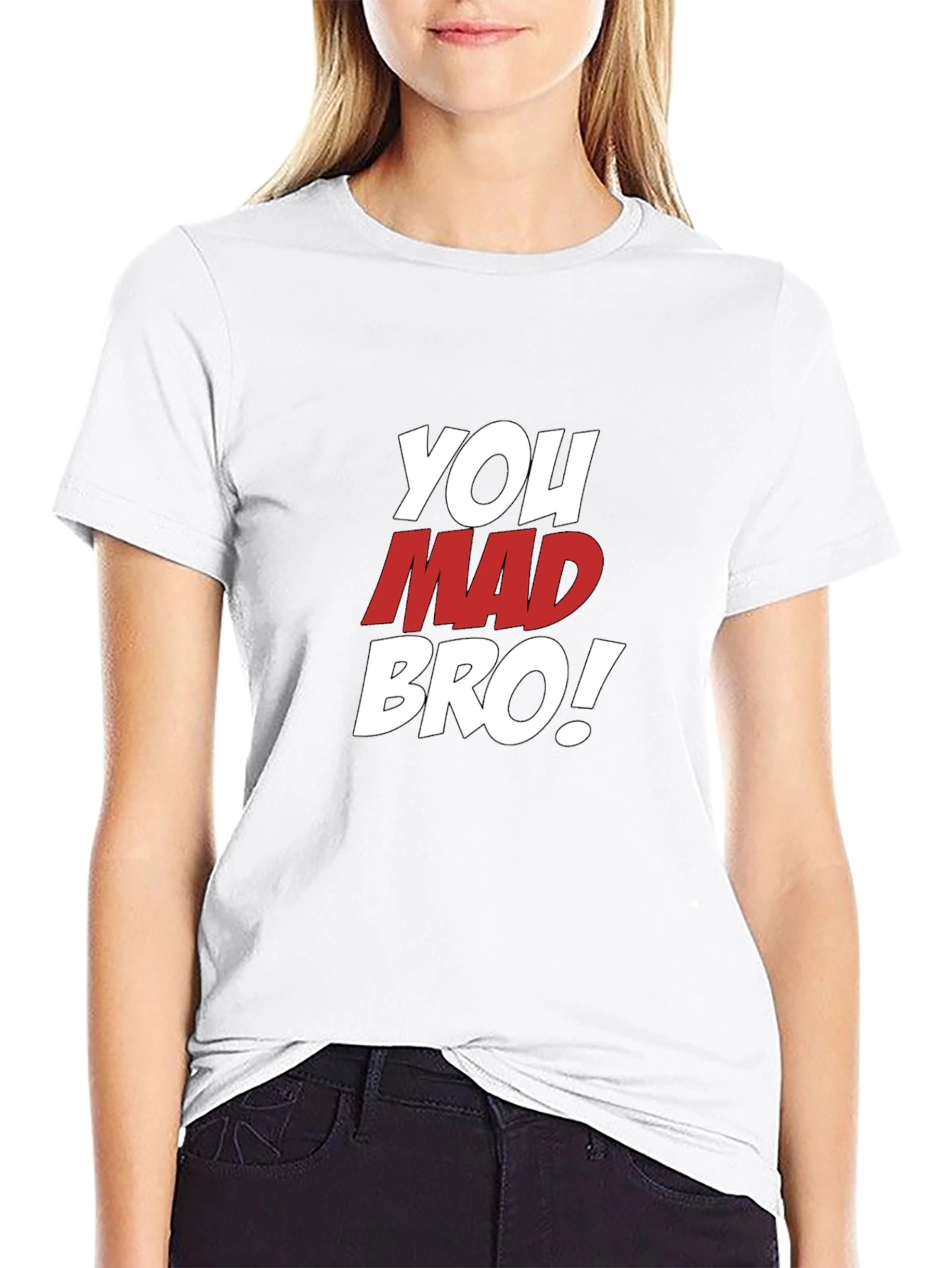 You Mad Bro T-Shirt - Mens Black Graphic Tee