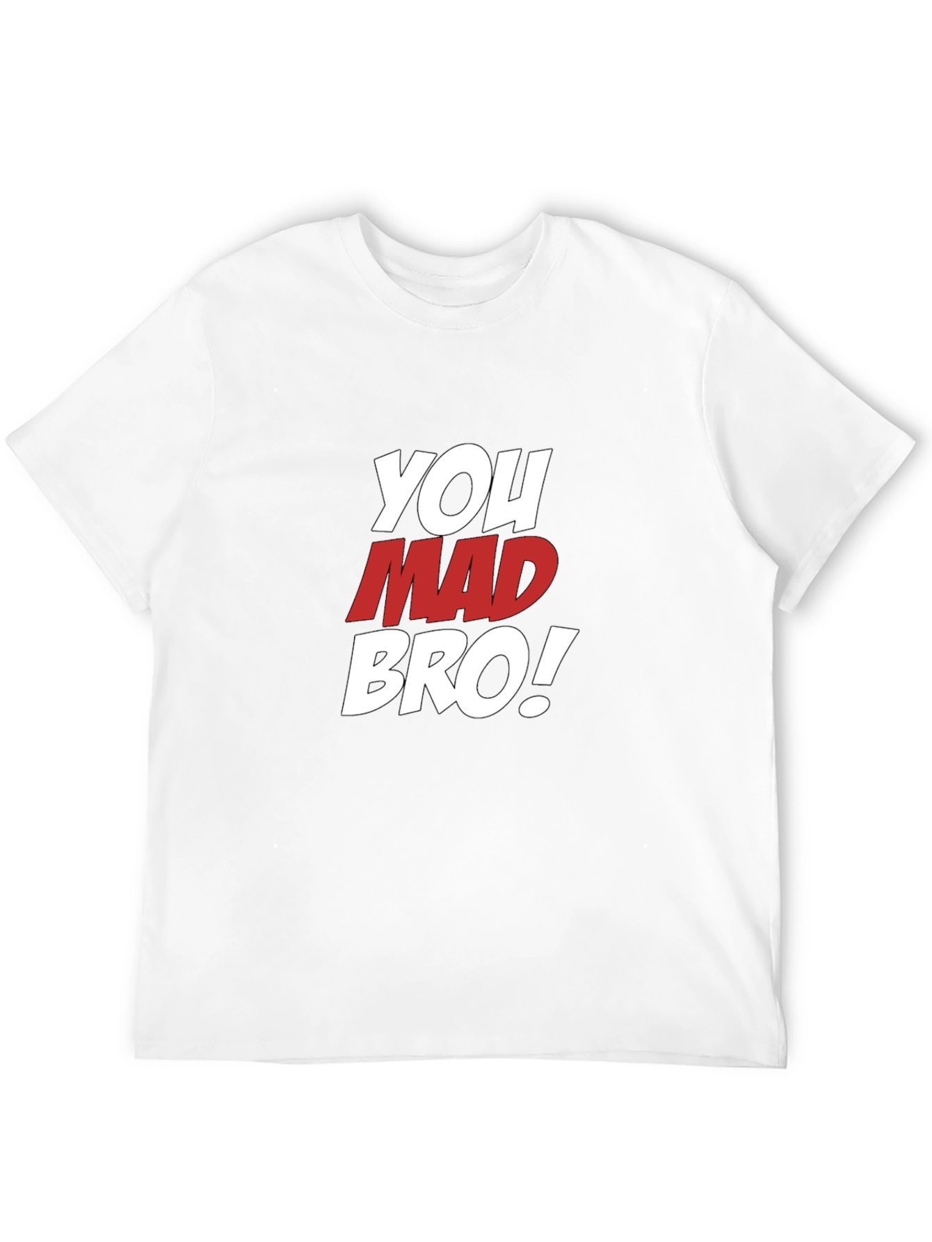 You Mad Bro T-Shirt - Mens Black Graphic Tee