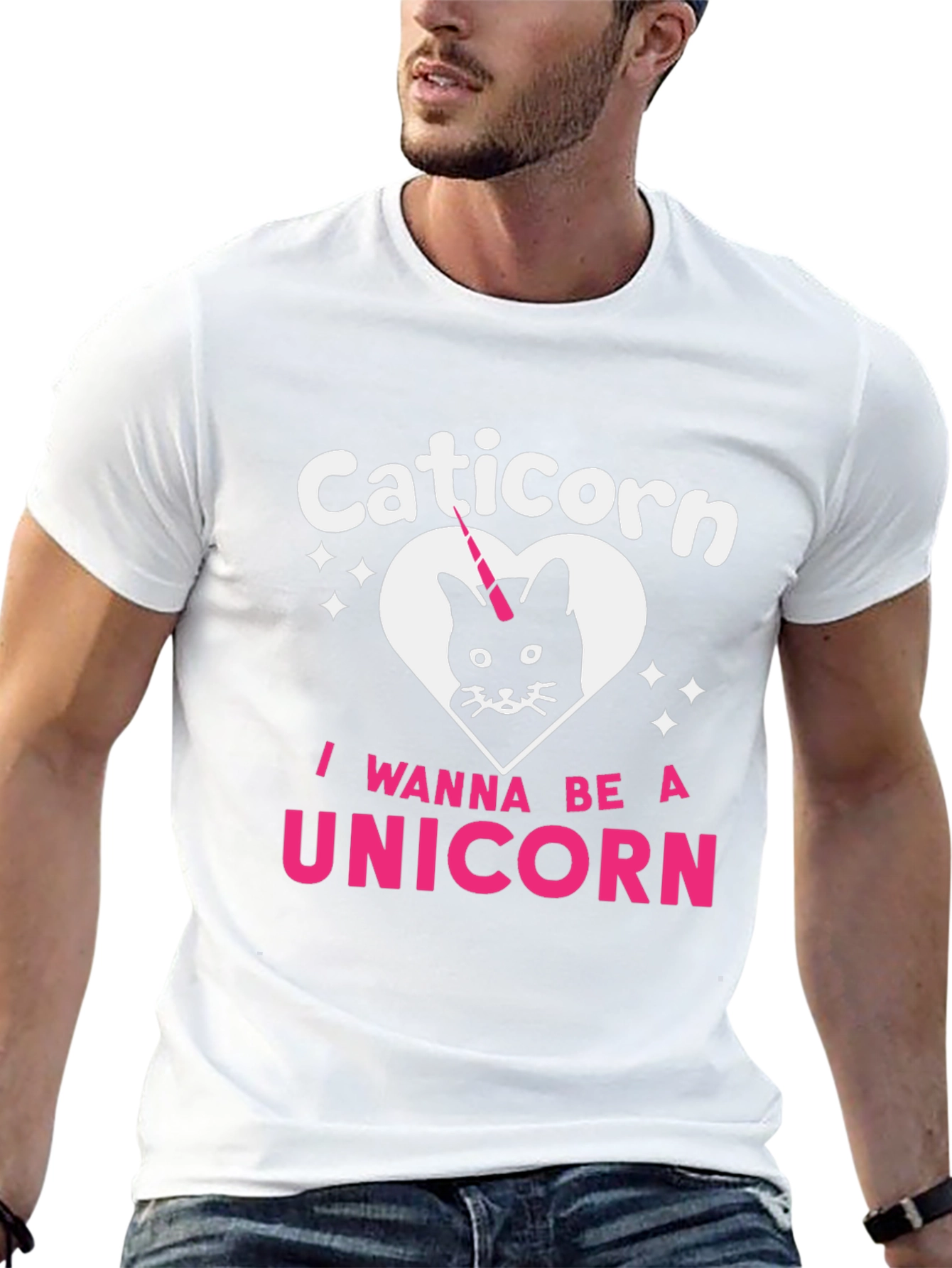 Caticorn T-Shirt - I Wanna Be A Unicorn Tee