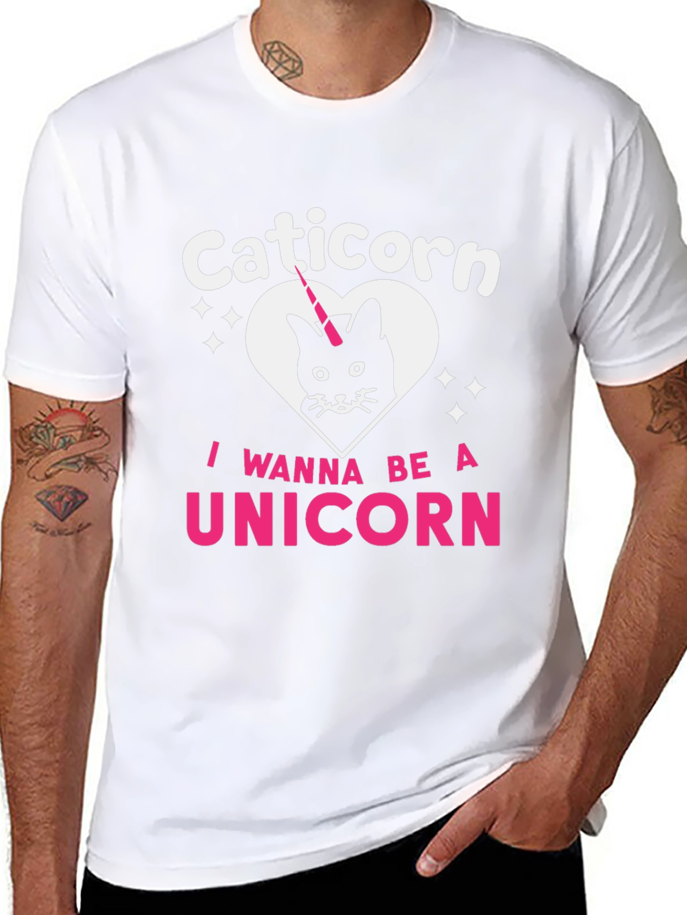 Caticorn T-Shirt - I Wanna Be A Unicorn Tee