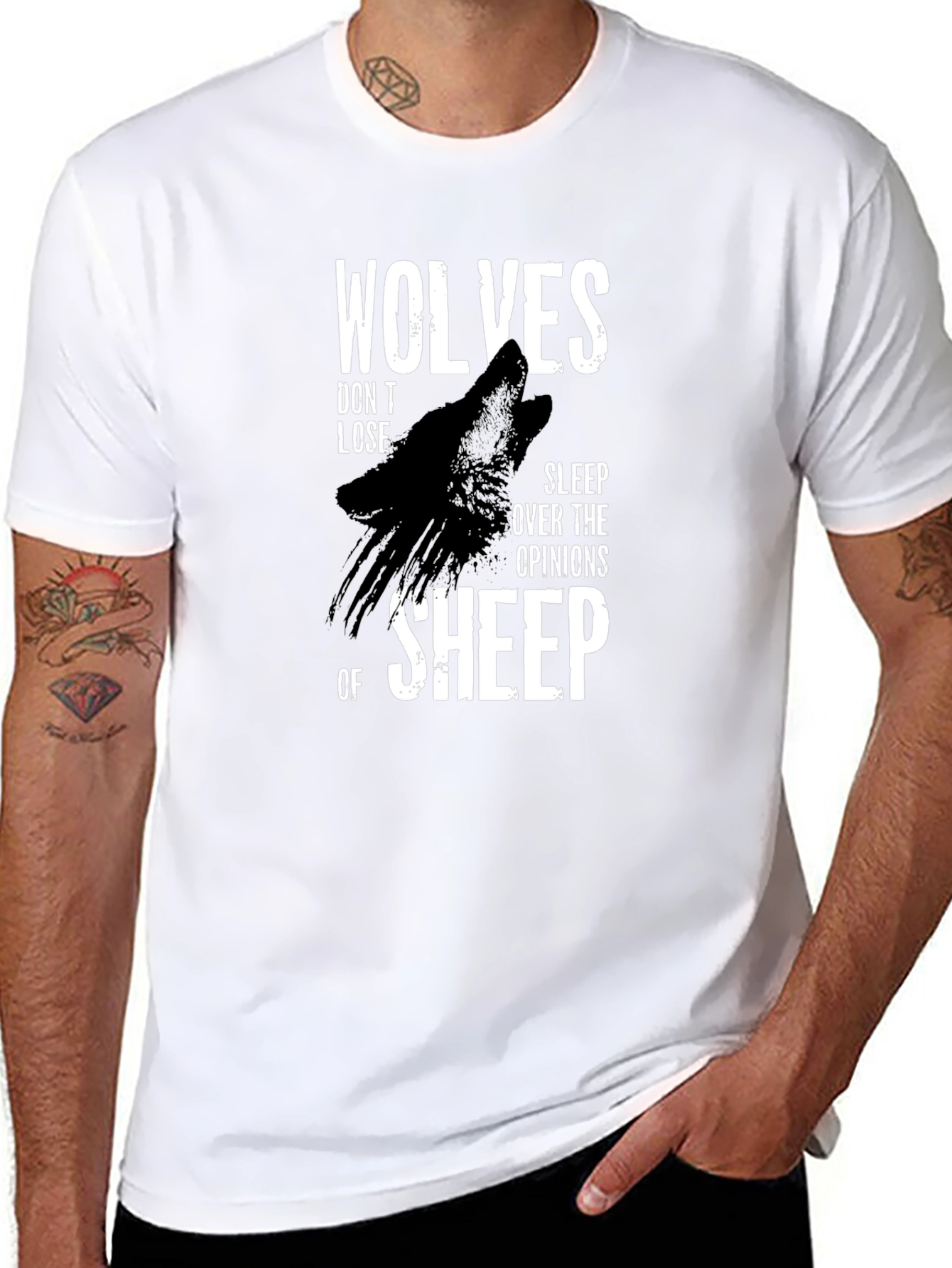 Wolves Dont Lose T-Shirt - Black Graphic Tee