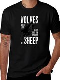 Wolves Dont Lose T-Shirt - Black Graphic Tee