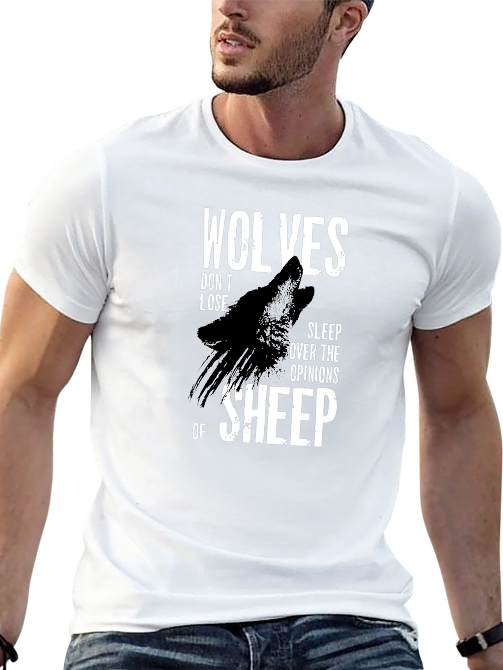 Wolves Dont Lose T-Shirt - Black Graphic Tee