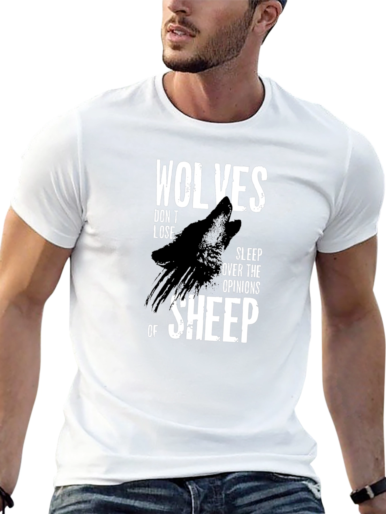 Wolves Dont Lose T-Shirt - Black Graphic Tee