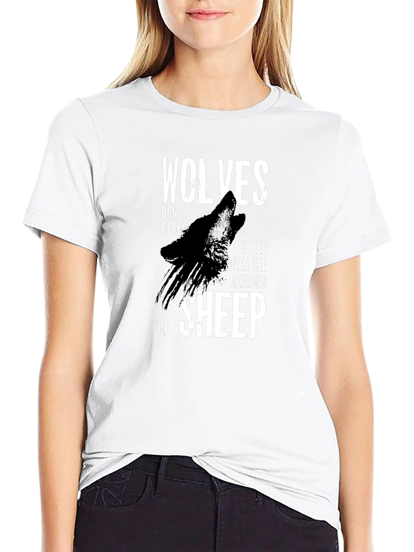 Wolves Dont Lose T-Shirt - Black Graphic Tee