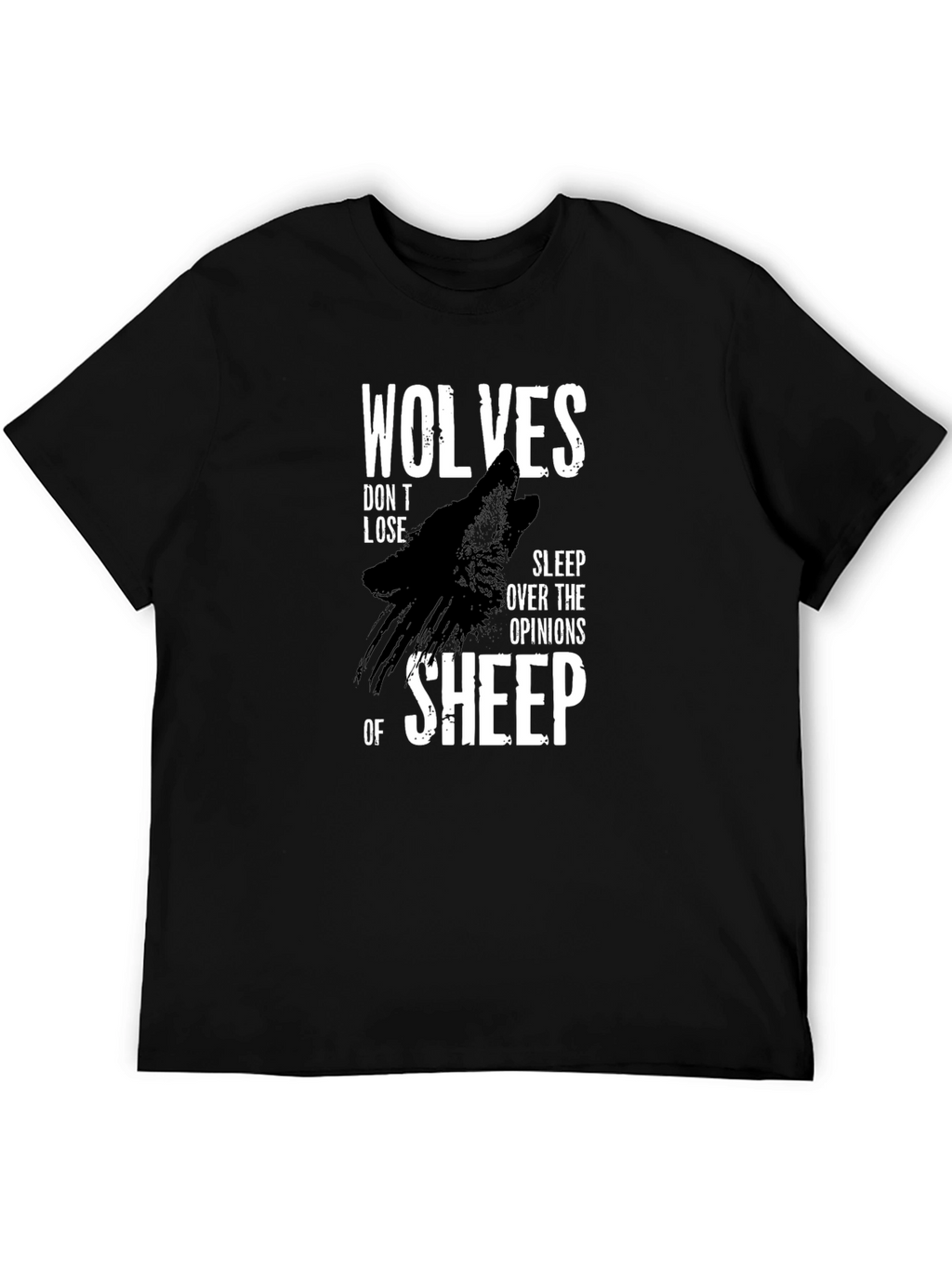 Wolves Dont Lose T-Shirt - Black Graphic Tee