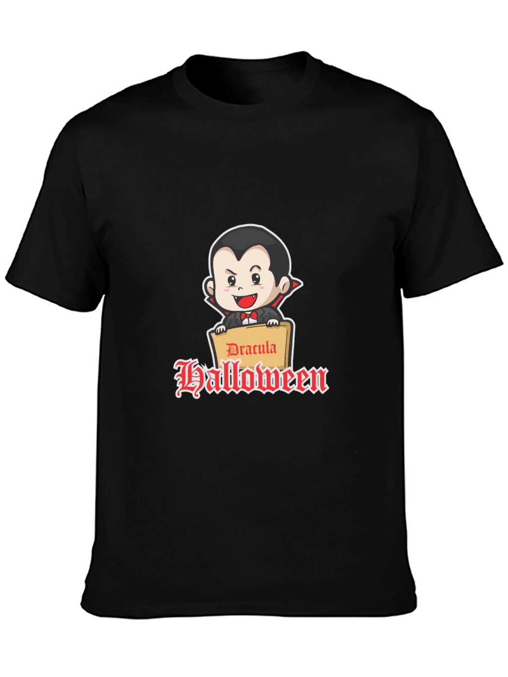 Dracula Halloween Graphic Tee - Classic Fit