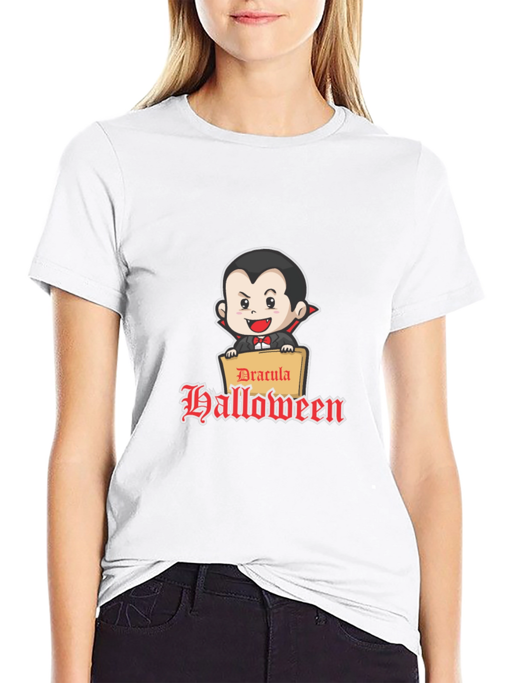 Dracula Halloween Graphic Tee - Classic Fit